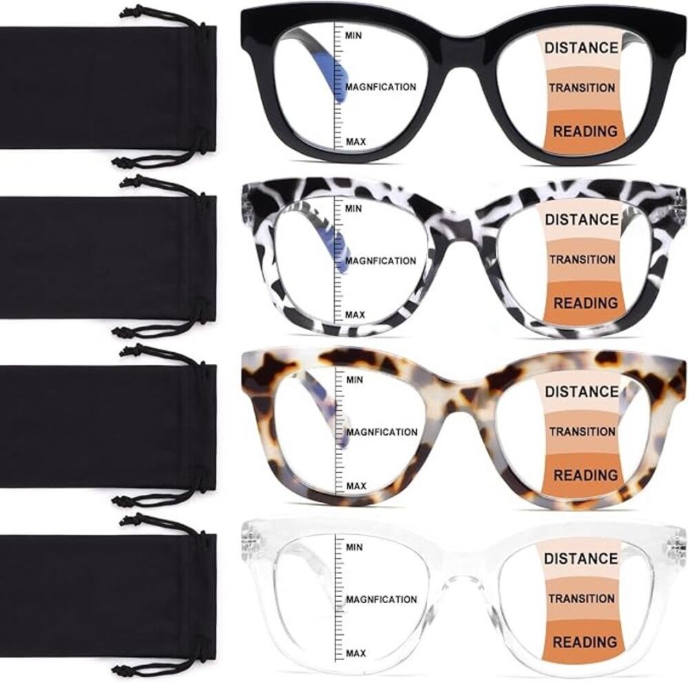 CHOFILORD Progressive Multifocus Reading Glasses (A1 Multicolor, 1.5, Diopters)